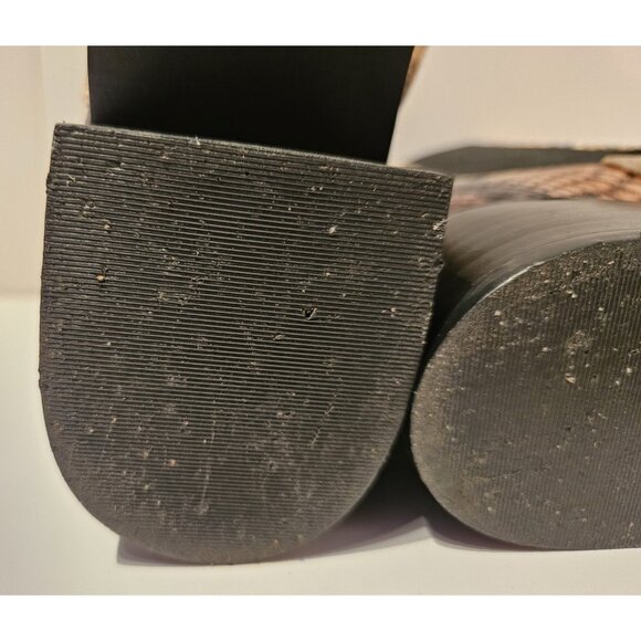 Design Lab Lord & Taylor Chelsea Boots Snakeskin Print Womens 6M ECU - Picture 10 of 13